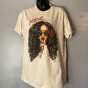 H.E.R. Tan Graphic Tshirt